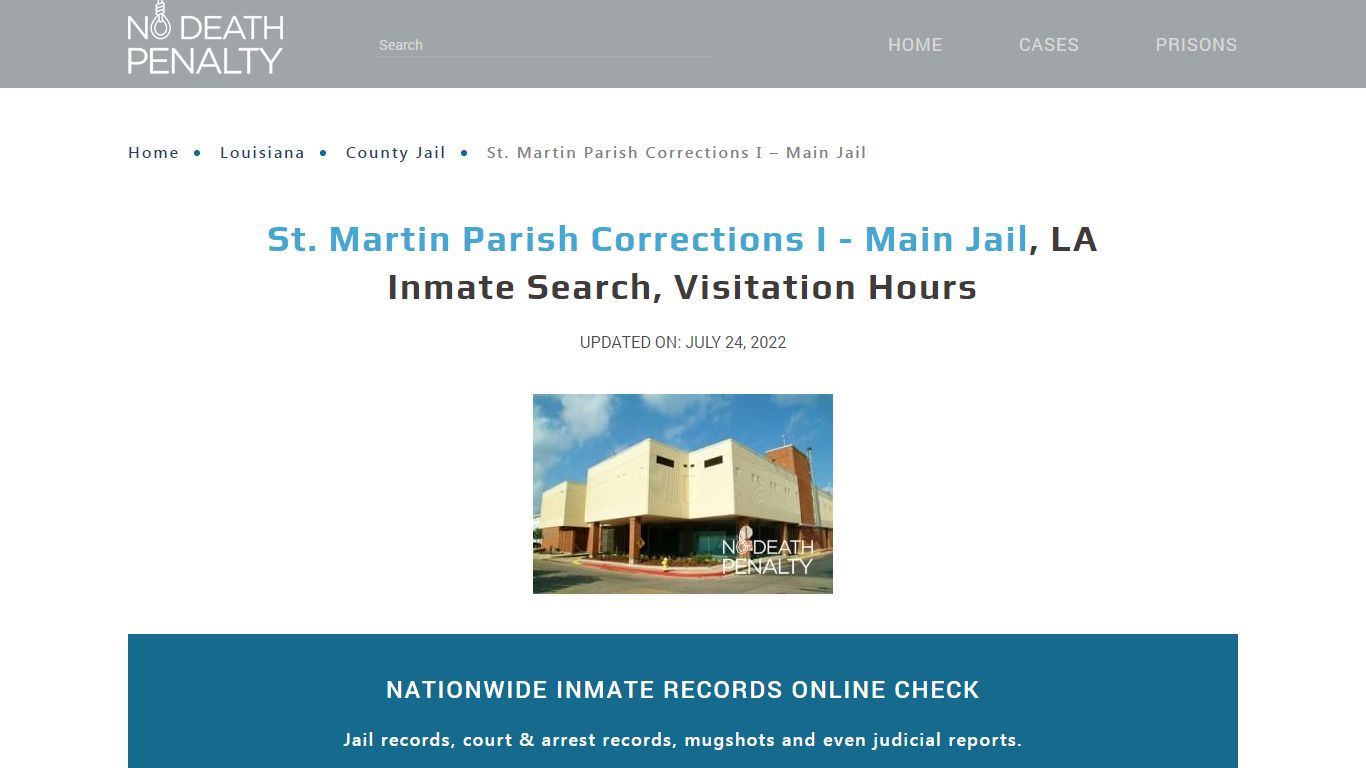 St. Martin Parish Corrections I - Main Jail, LA Inmate ...