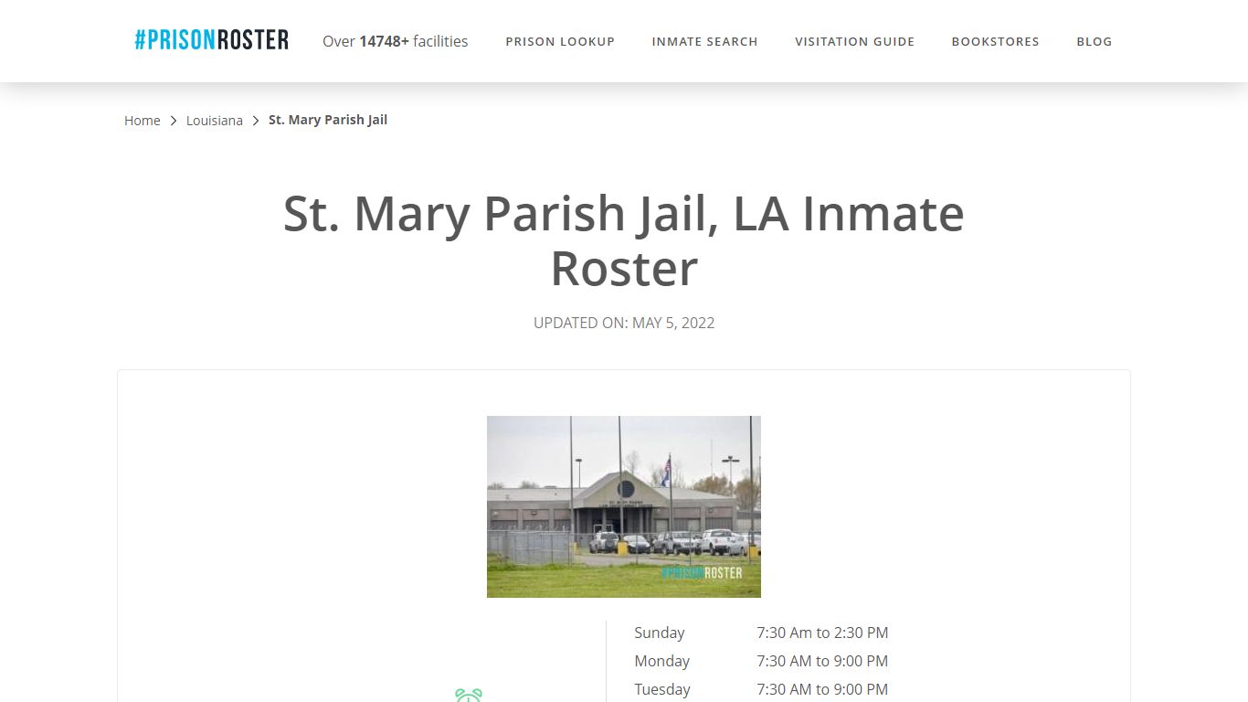 St. Mary Parish Jail, LA Inmate Roster